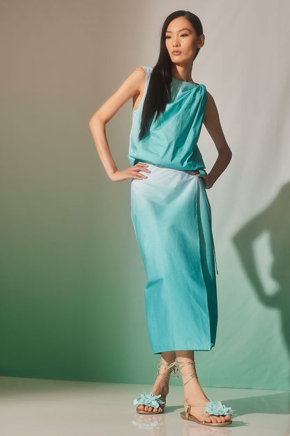 NATORI Akari Cotton Wrap Skirt