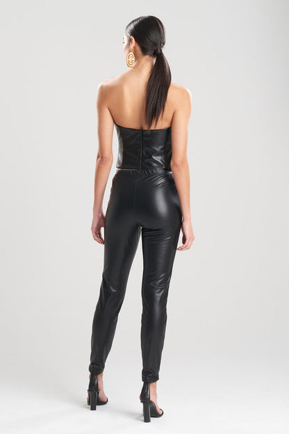 NATORI Buy Vegan Leatherette Leggings in Black Online