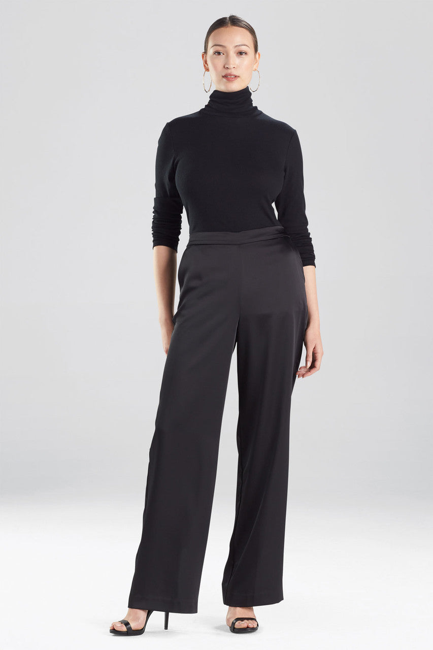 NATORI Buy Luxe Charmeuse Pants in Black Online