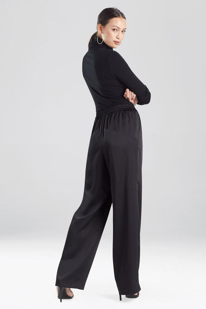 NATORI Buy Luxe Charmeuse Pants in Black Online