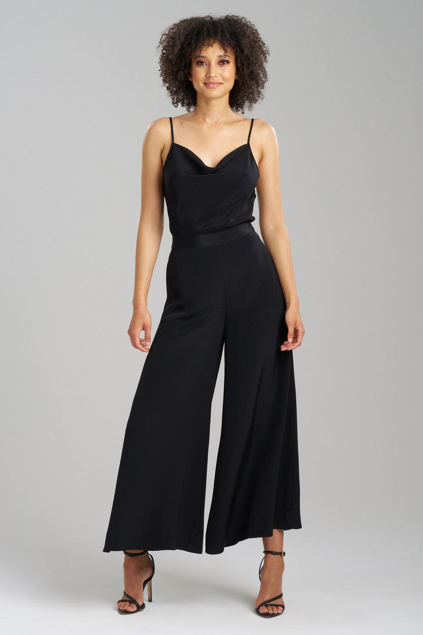 NATORI Buy Couture Silk Crepe Palazzo Pants in Black Online
