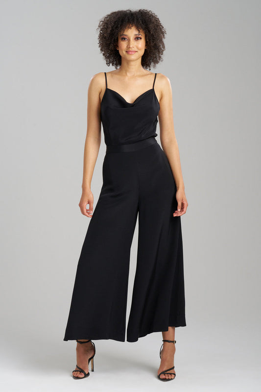 NATORI Buy Couture Silk Crepe Palazzo Pants in Black Online