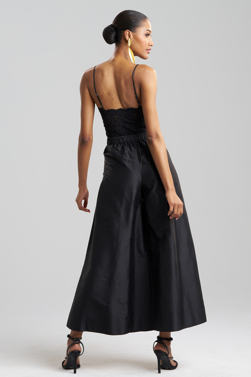 NATORI Buy Couture Silk Dupioni Palazzo Pants in Black Online