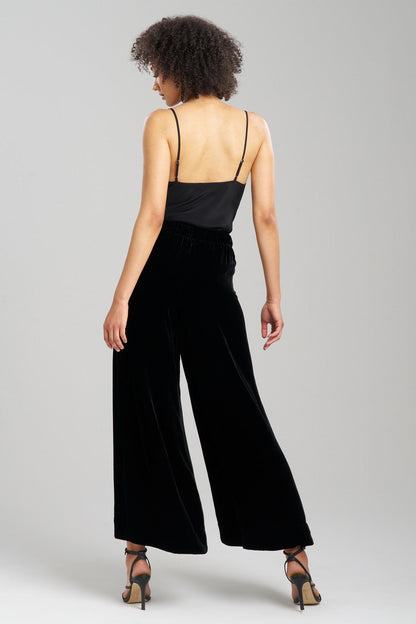 NATORI Buy Couture Velvet Silk Palazzo Pants in Black Online