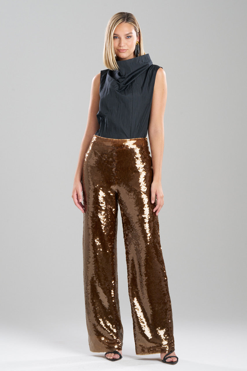 NATORI Buy Paillettes Pants in Brown Online