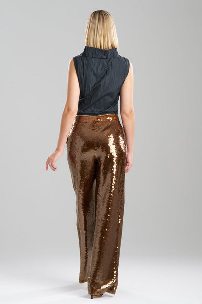 NATORI Buy Paillettes Pants in Brown Online