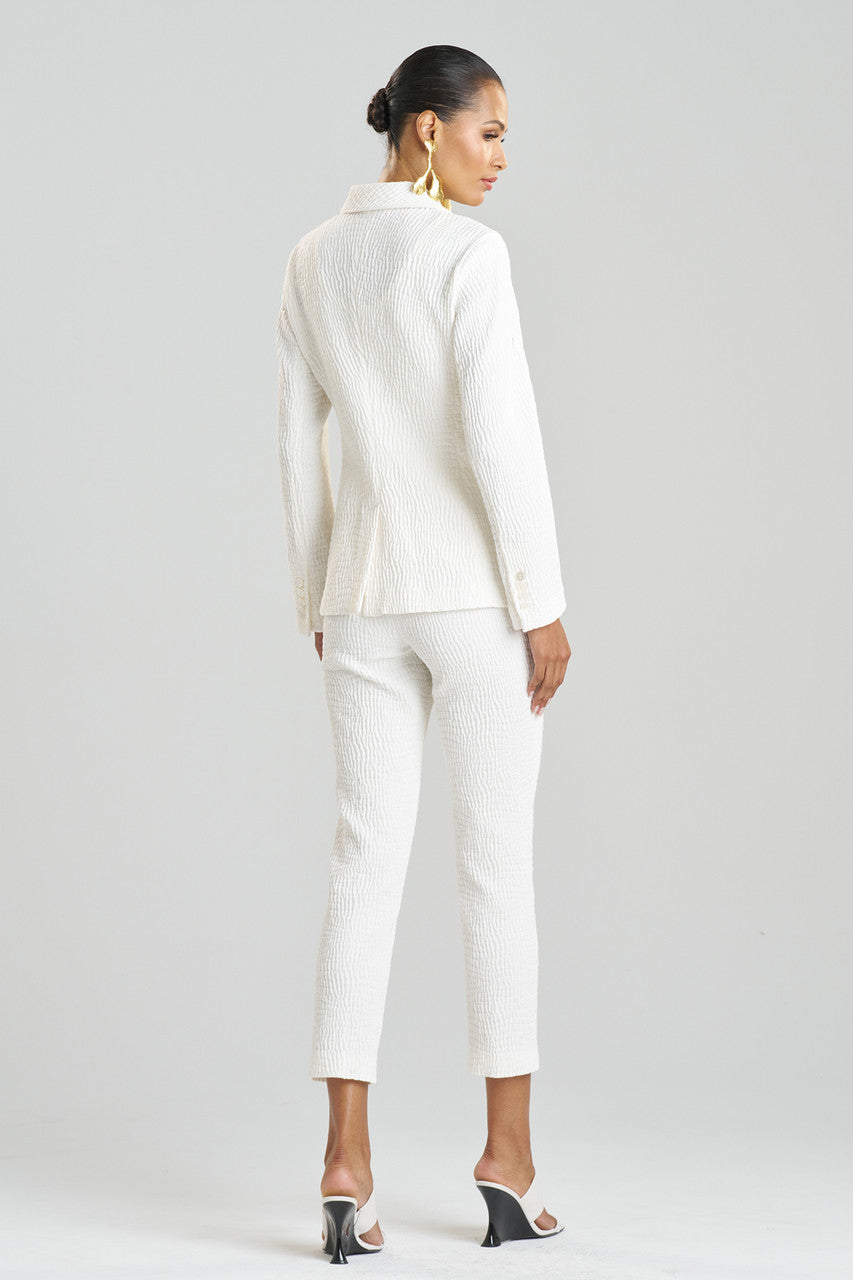 NATORI Buy Textured Cotton Jacquard Jacket in White Online