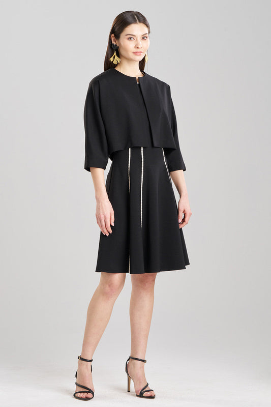NATORI Buy Compact Knit Cropped Bolero in Black Online