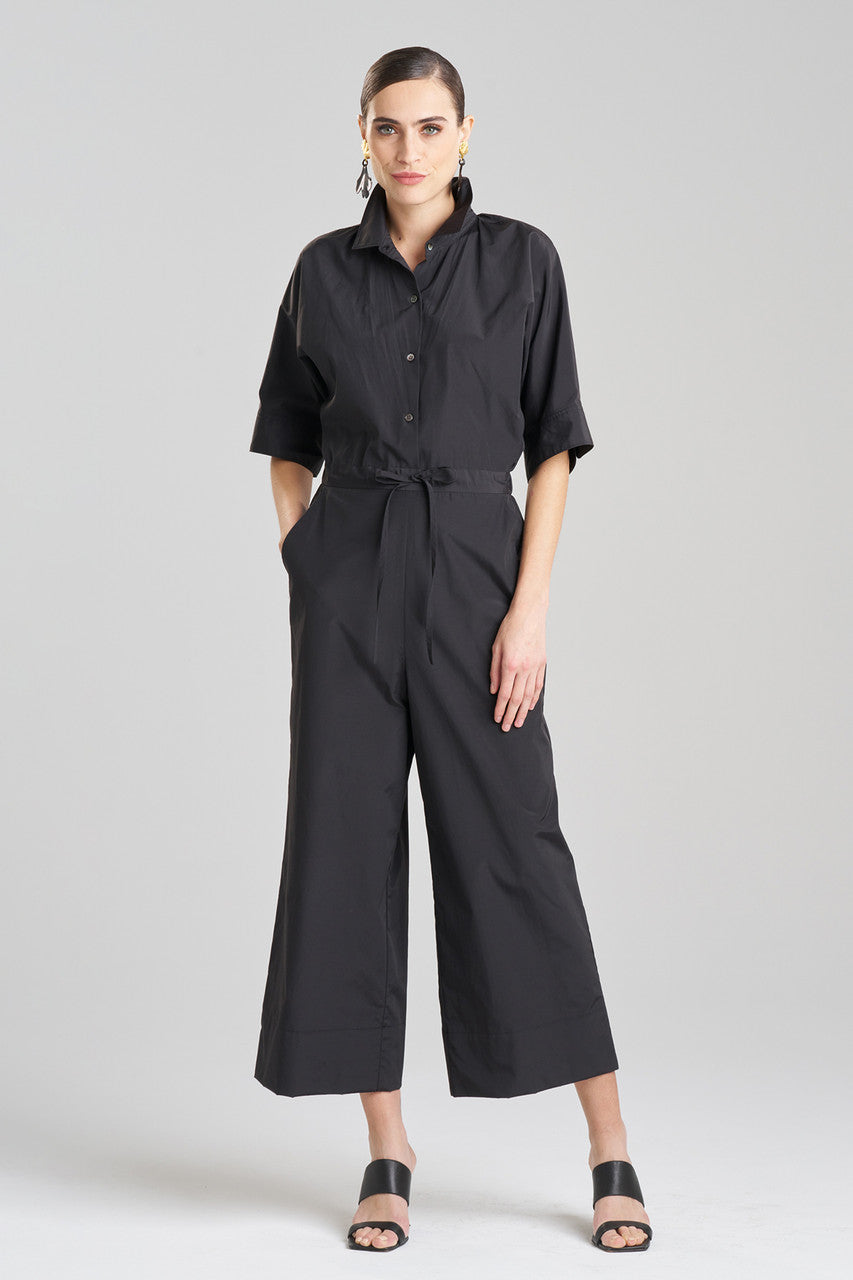 NATORI Buy Techno Poplin Jumpsuit in Black Online