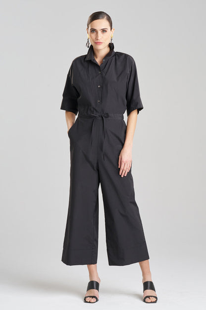 NATORI Buy Techno Poplin Jumpsuit in Black Online