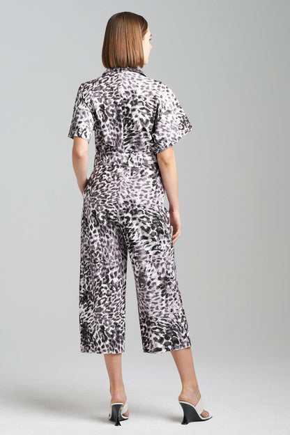 NATORI Buy Ombre Animale Jumpsuit in Black/Grey Combo Online