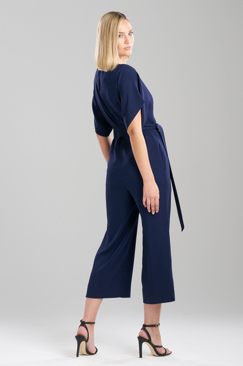 NATORI Buy Stretch Crepe Jumpsuit in Midnight Navy Online
