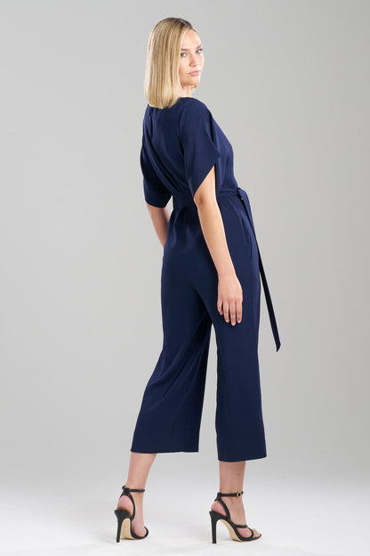 NATORI Buy Stretch Crepe Jumpsuit in Midnight Navy Online