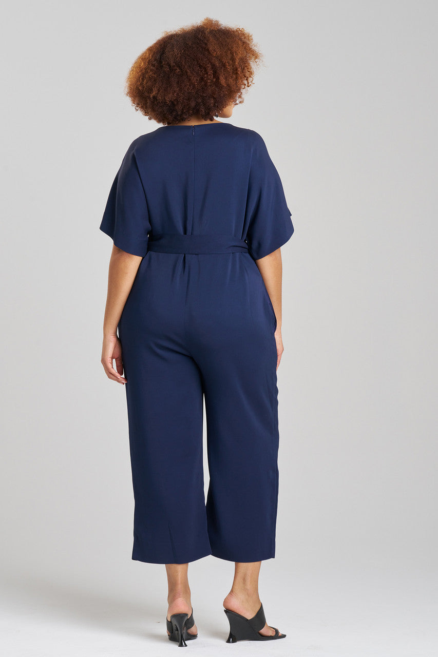 NATORI Buy Stretch Crepe Jumpsuit in Midnight Navy Online