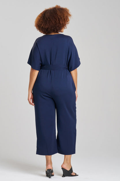 NATORI Buy Stretch Crepe Jumpsuit in Midnight Navy Online