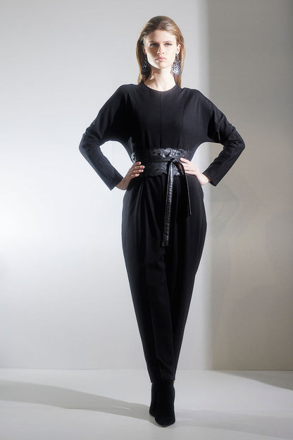 NATORI Buy Compact Knit Jumpsuit in Black Online
