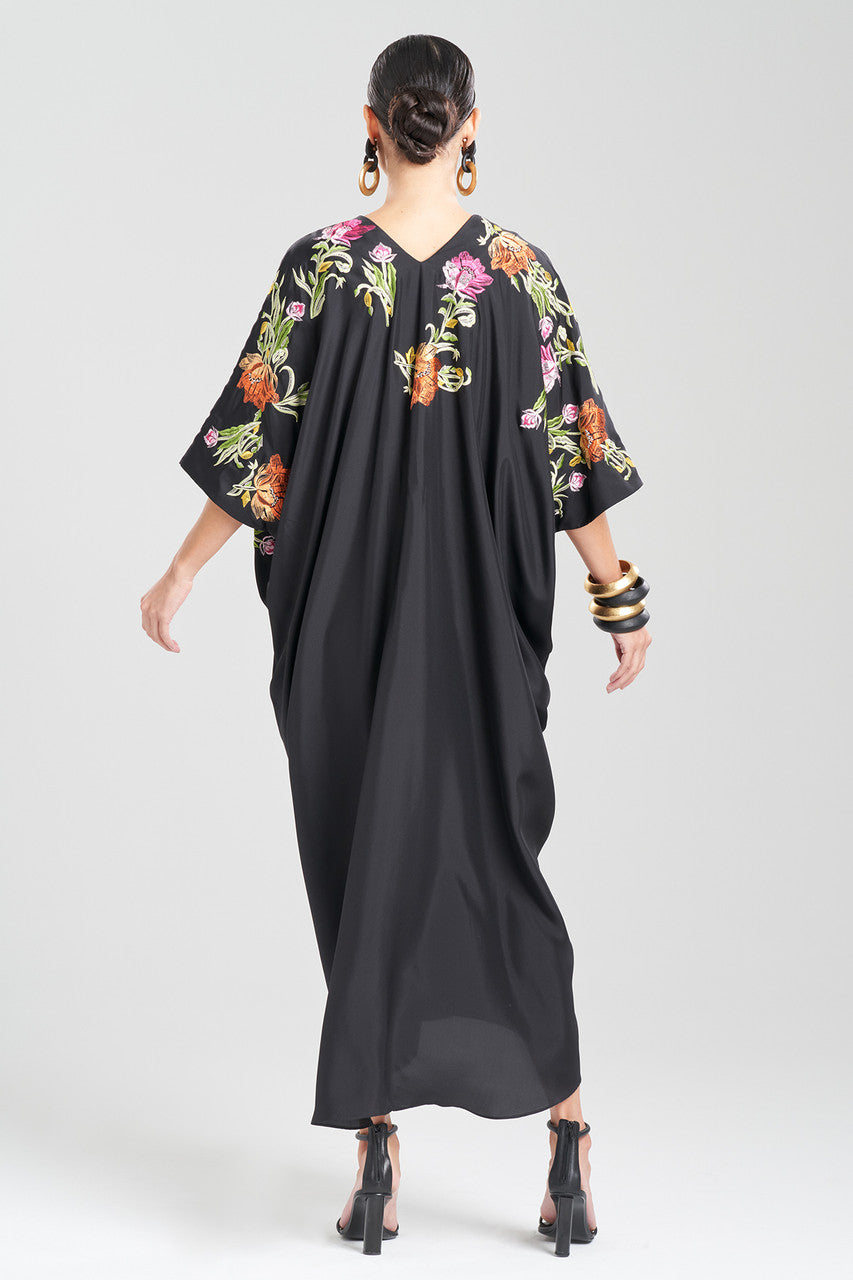 NATORI Buy Couture Shinjo Embroidered Caftan in Black Online