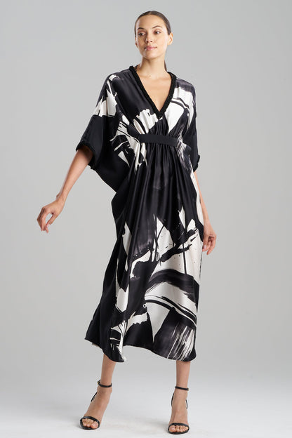 NATORI Shodo Beaded Silk Caftan