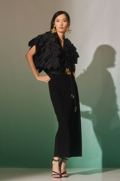 NATORI Matte Jersey Halter Maxi Dress
