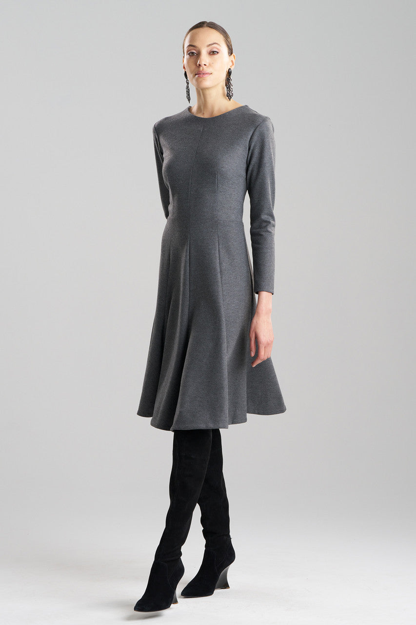 NATORI Buy Double Jersey Midi Dress in Charcoal Online