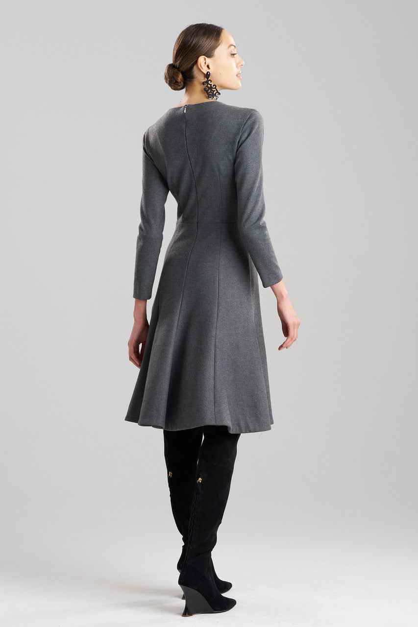 NATORI Buy Double Jersey Midi Dress in Charcoal Online
