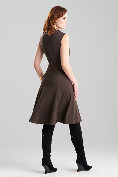 NATORI Buy Compact Knit Midi Dress in Espresso Online
