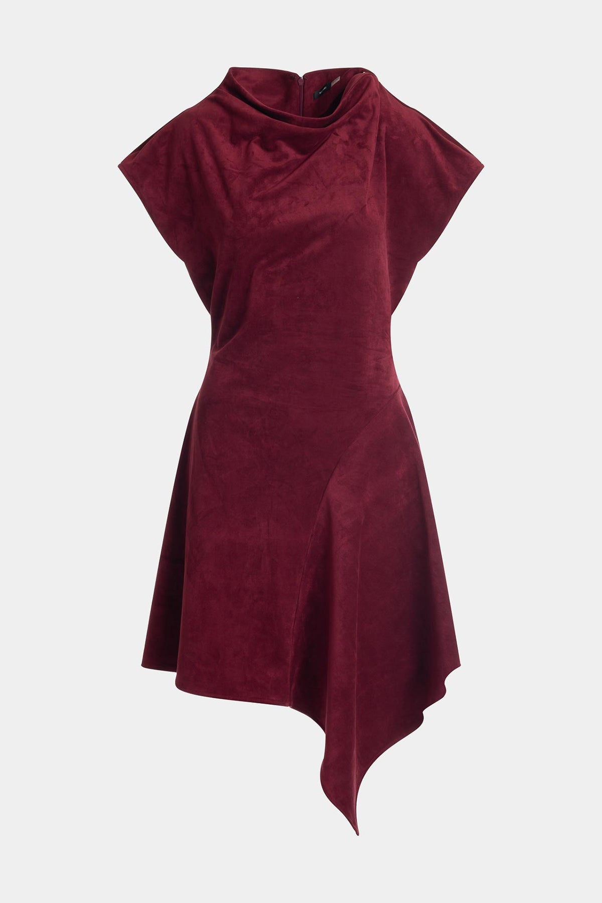 NATORI Vegan Luxe Suede Asymmetric Dress
