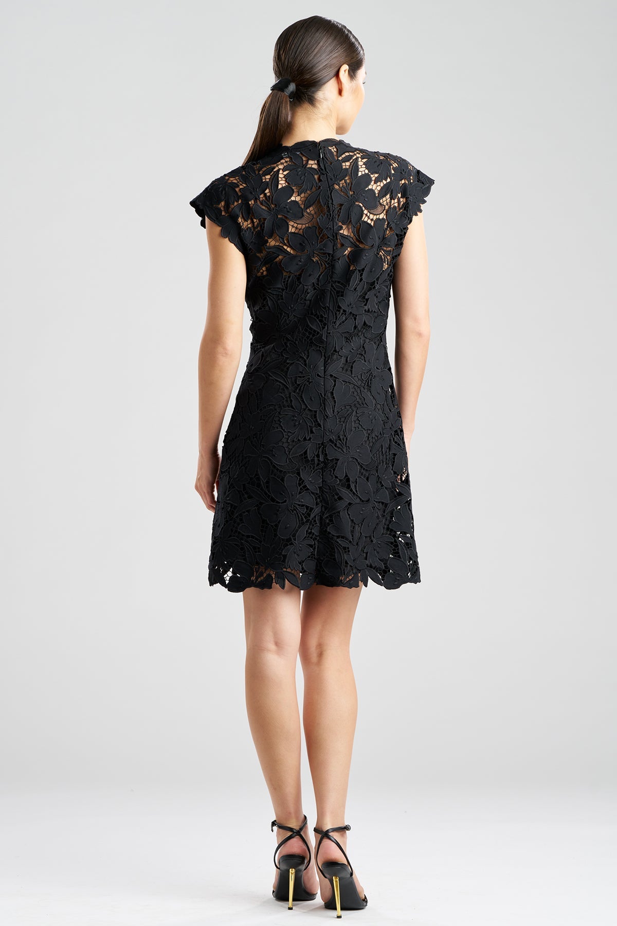 NATORI Peony Floral Lace Mini Dress