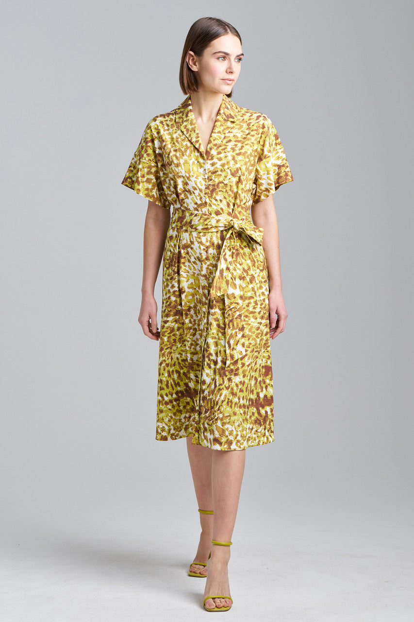 NATORI Buy Ombre Animale Shirtdress in Wasabi Combo Online