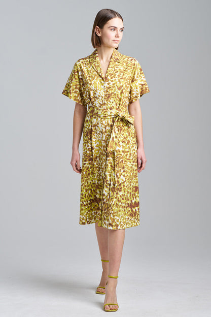NATORI Buy Ombre Animale Shirtdress in Wasabi Combo Online