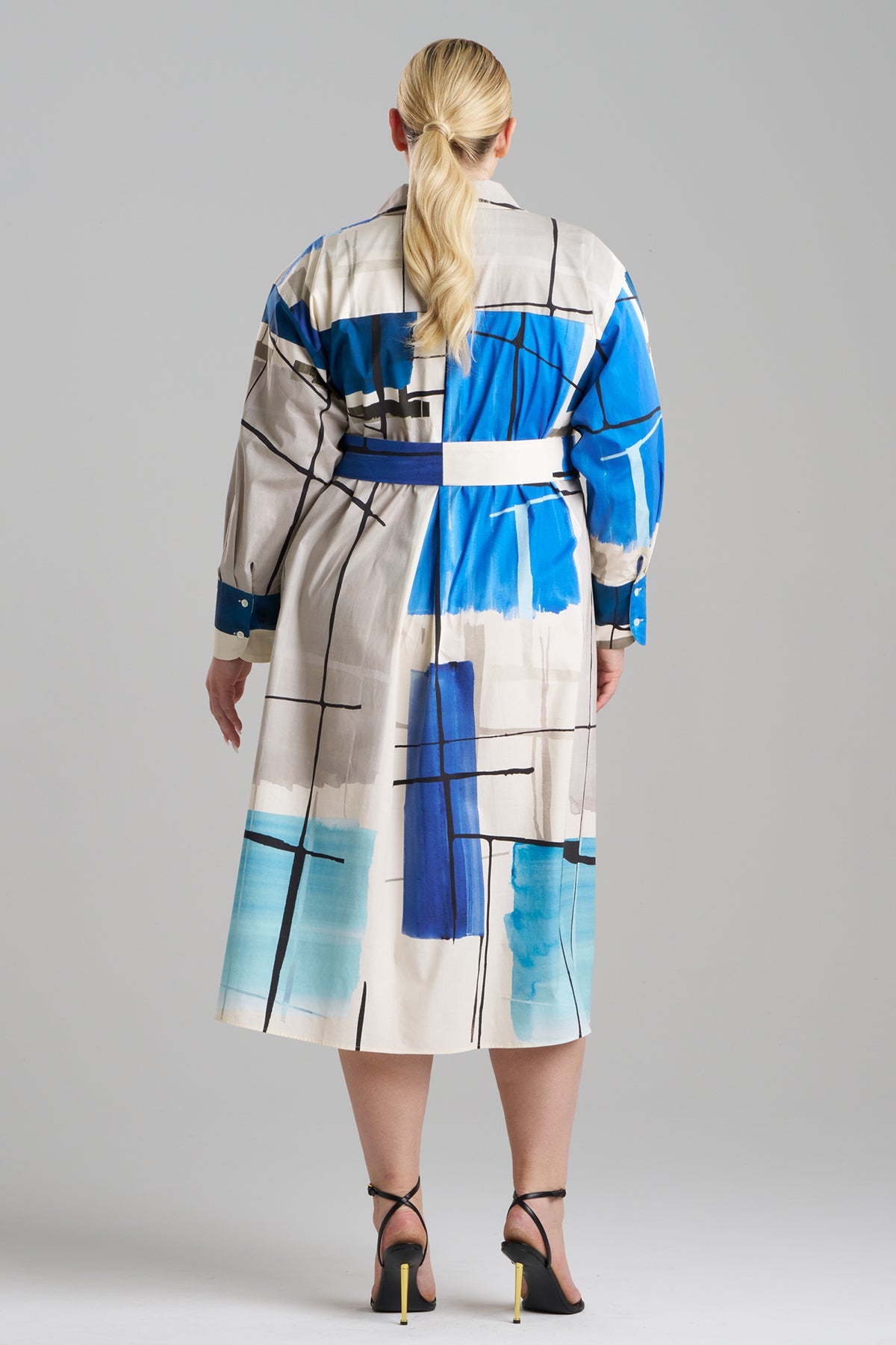 NATORI Buy Sorairo Printed Cotton Poplin Oversized Shirtdress online
