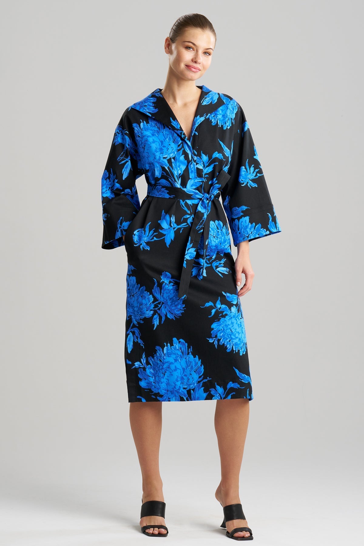 NATORI Buy Miyako Printed Cotton Chino Kimono Shirtdress online