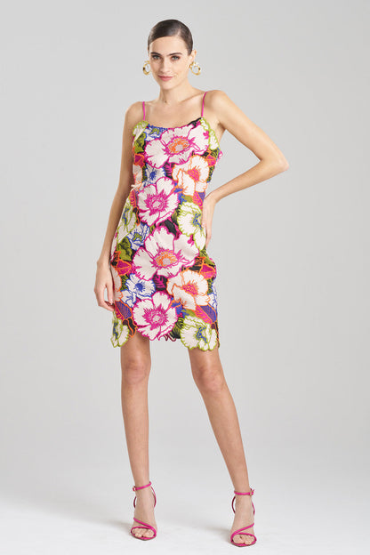 NATORI Buy Cote D'Azur Embroidered Lace Slip Dress in Multi Online