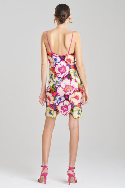 NATORI Buy Cote D'Azur Embroidered Lace Slip Dress in Multi Online