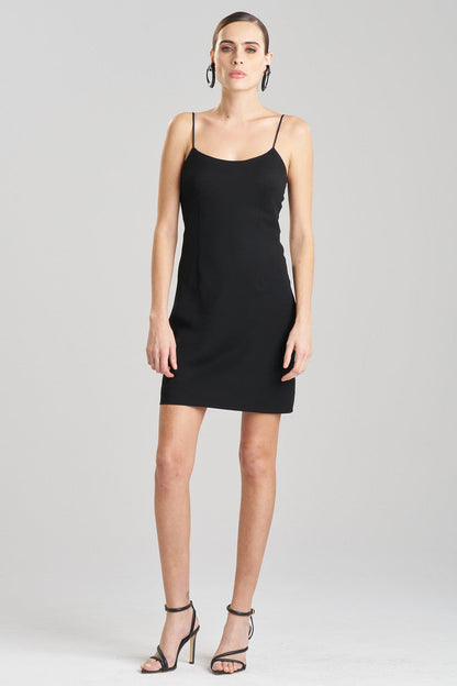 NATORI Buy Stretch Crepe Slip Dress in Black Online