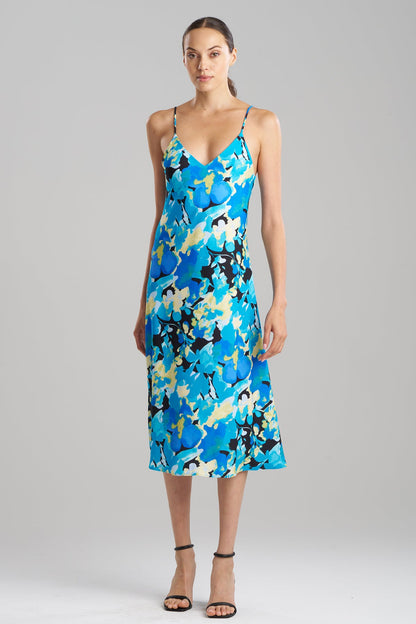 NATORI Bright Floral Slip Dress