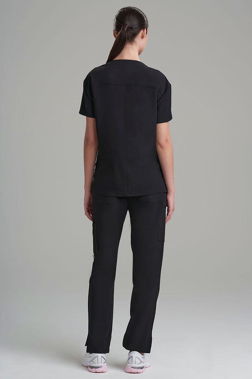 NATORI Buy Women's 3-Pocket V-Neck Scrub Top in Black Online