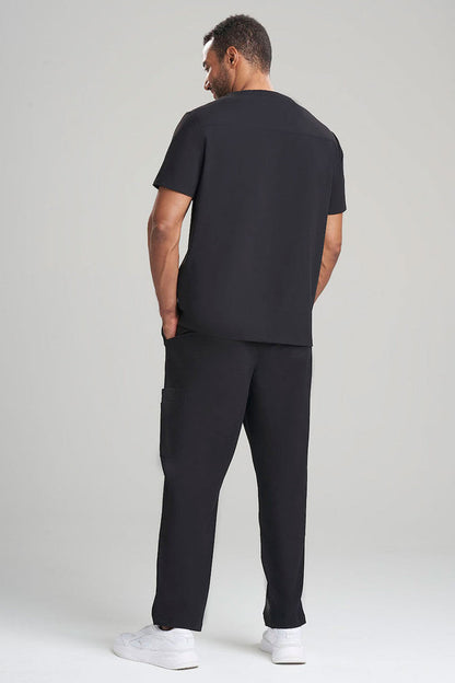 NATORI Buy Men's 3-Pocket V-Neck Scrub Top in Black Online
