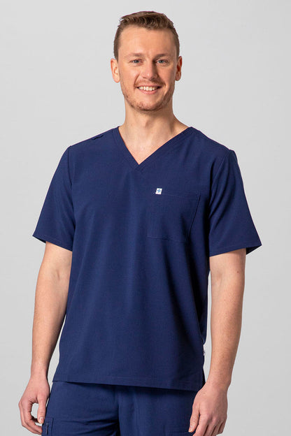 NATORI Buy Men's 2-Pocket V-Neck Scrub Top in Navy Online