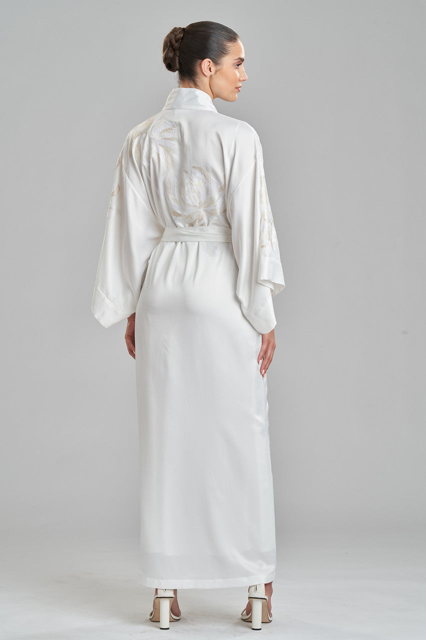 NATORI Buy Bridal Embroidery Robe in Warm White Online