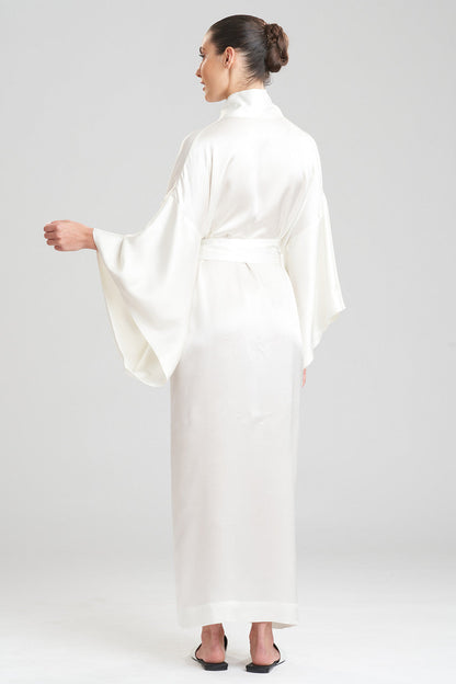 NATORI Buy Key Essentials Silk Kimono Robe in Warm White Online