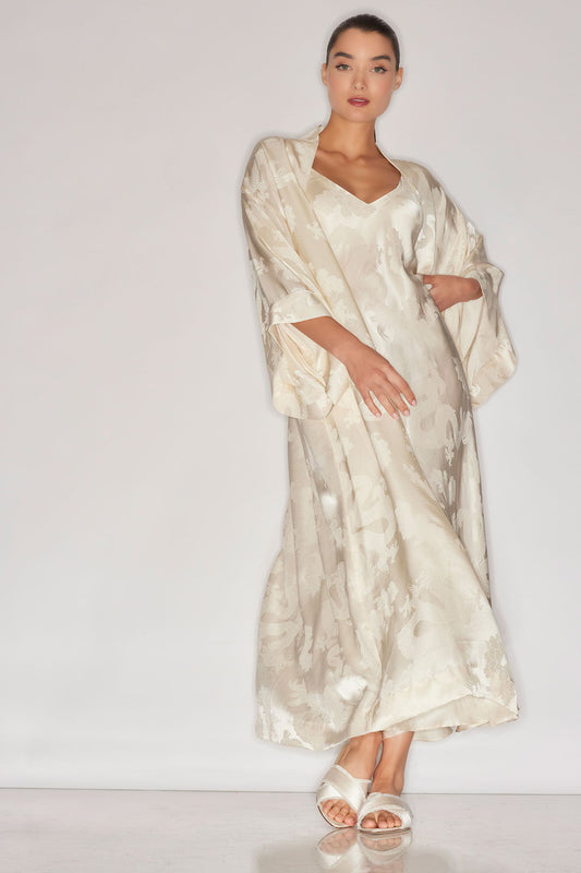NATORI Buy Ines Dragon Robe in Warm White Online