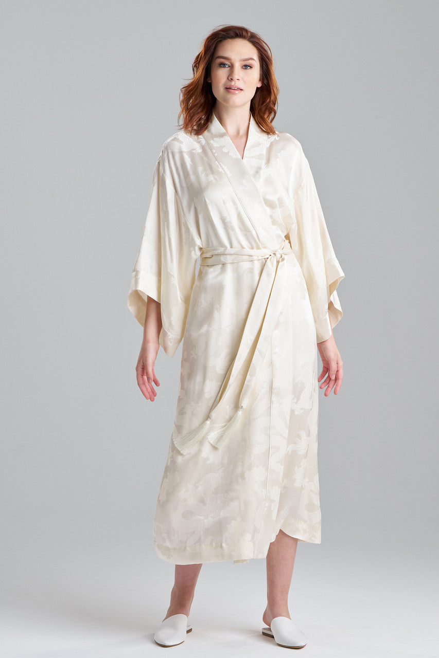 NATORI Buy Ines Dragon Robe in Warm White Online