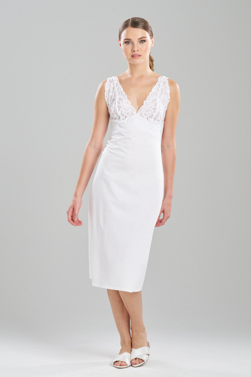 NATORI Buy Bliss Harmony Lace V-Neck Gown in White Online