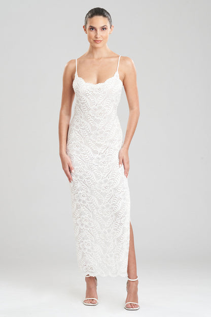 NATORI Buy Bridal Allover Lace Gown in Warm White Online