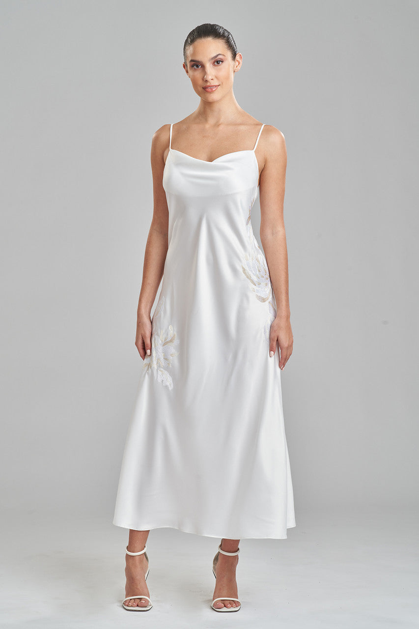 NATORI Buy Bridal Embroidery Gown in Warm White Online