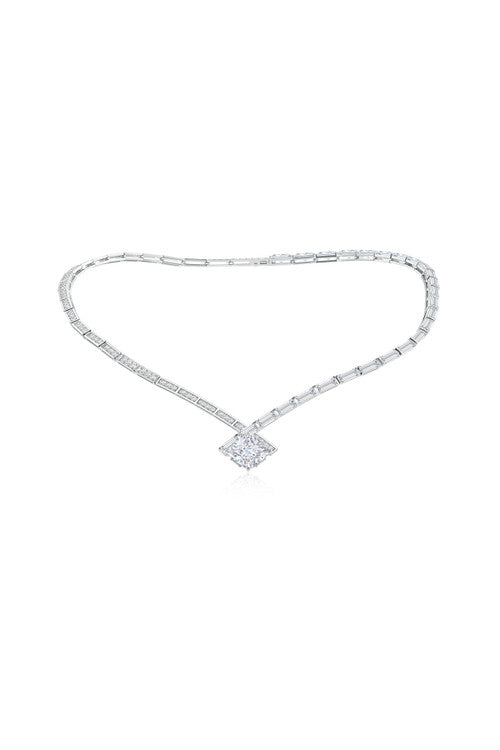 NATORI Buy Orient Express Lab-Grown 14K Gold & Cushion Diamond Statement Necklace in 14K White Gold Online