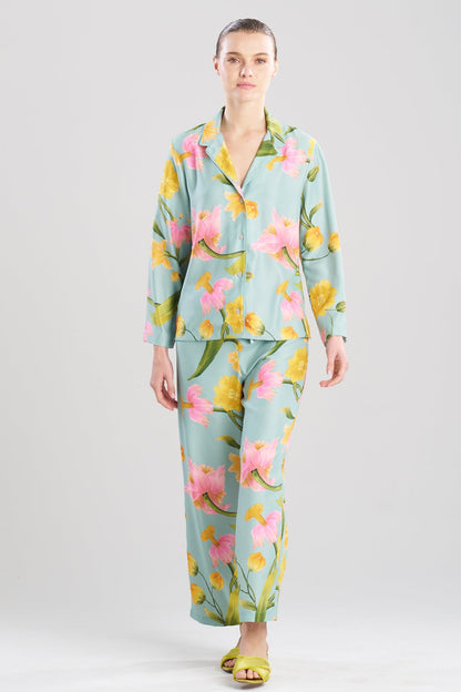 NATORI Solene Matte Charmeuse Notch PJ