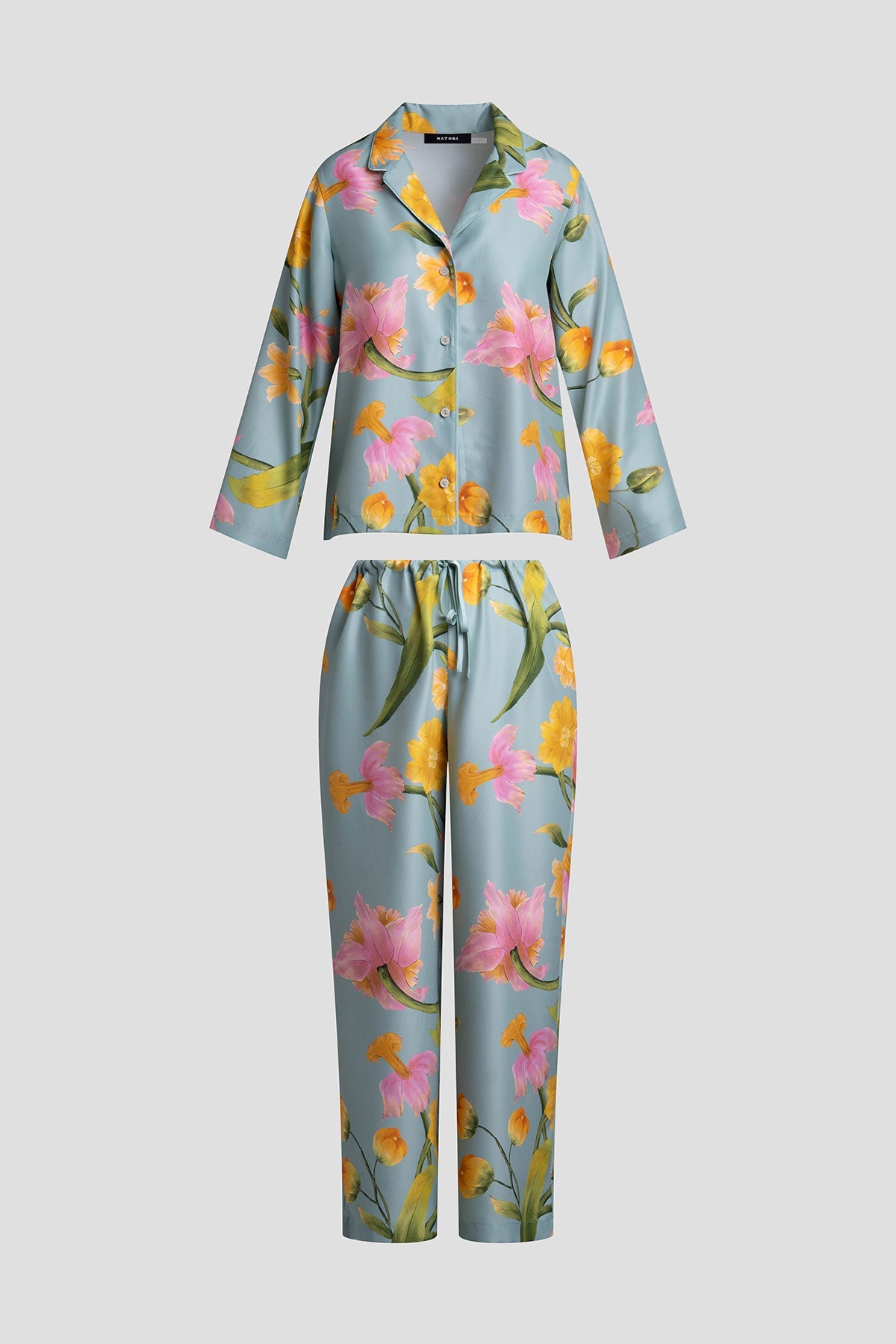NATORI Solene Matte Charmeuse Notch PJ