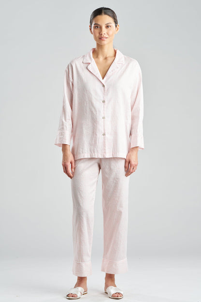 NATORI Buy Infinity Cotton Sateen Notch PJ in Blush Pink Online